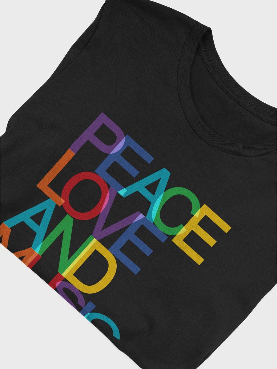 Peace Love Music Black Tshirt product image (3)