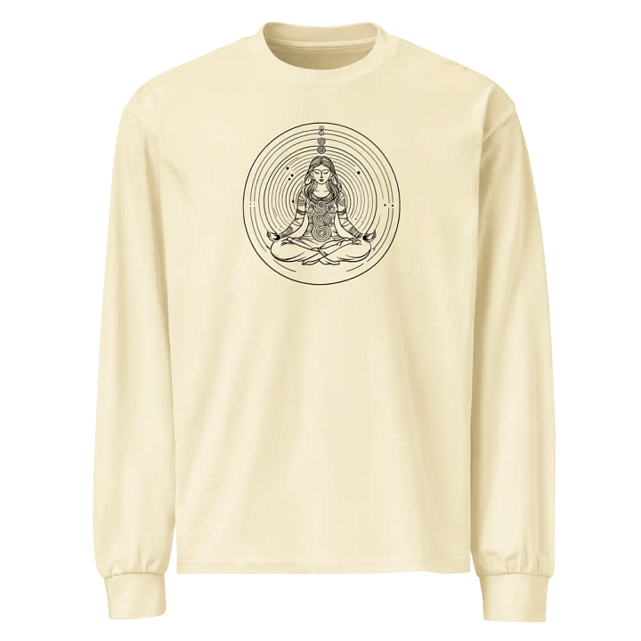 [Meditation 2 - Black] - Unisex Premium Heavyweight Long Sleeve Shirt product image (3)