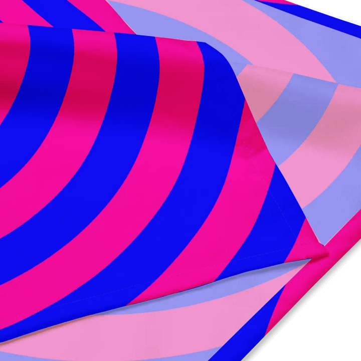 Cotton Candy Color Twisted Spirals Bandana, Neon Pink Blue Mesmerizing Swirls Accessory product image (3)