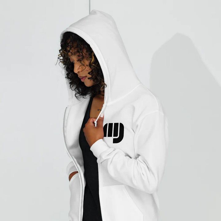 MJ'S UNI-S3X ZIP H00DI3 WHIT3 product image (2)