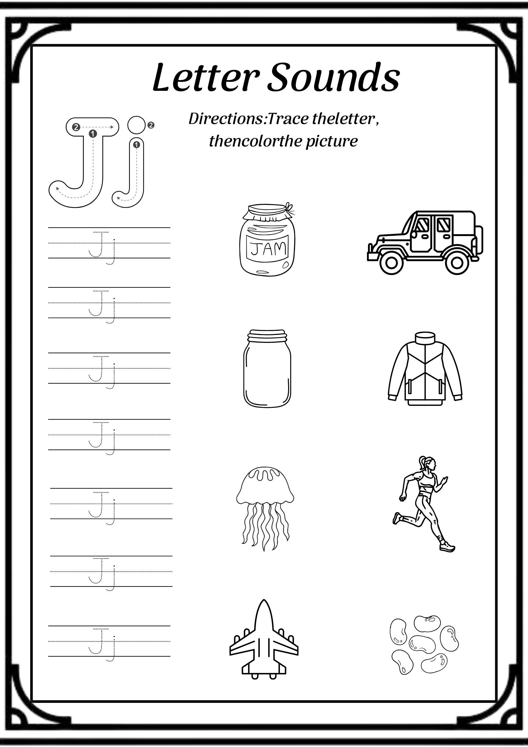 Tracing Letters and Coloring Pictures Book for Kids 27 Pages product image (3)