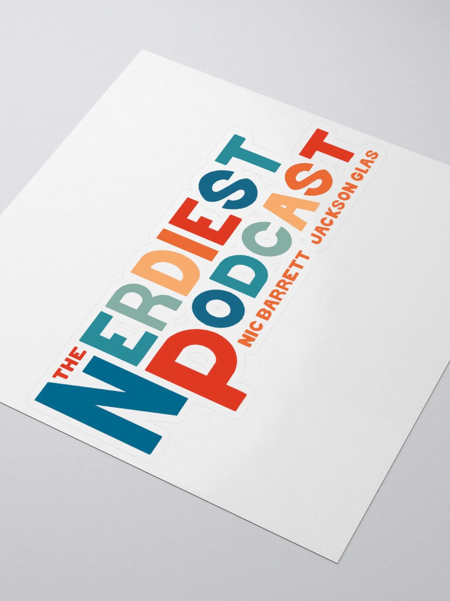 The Nerdiest Podcast Text Logo Sticker product image (8)