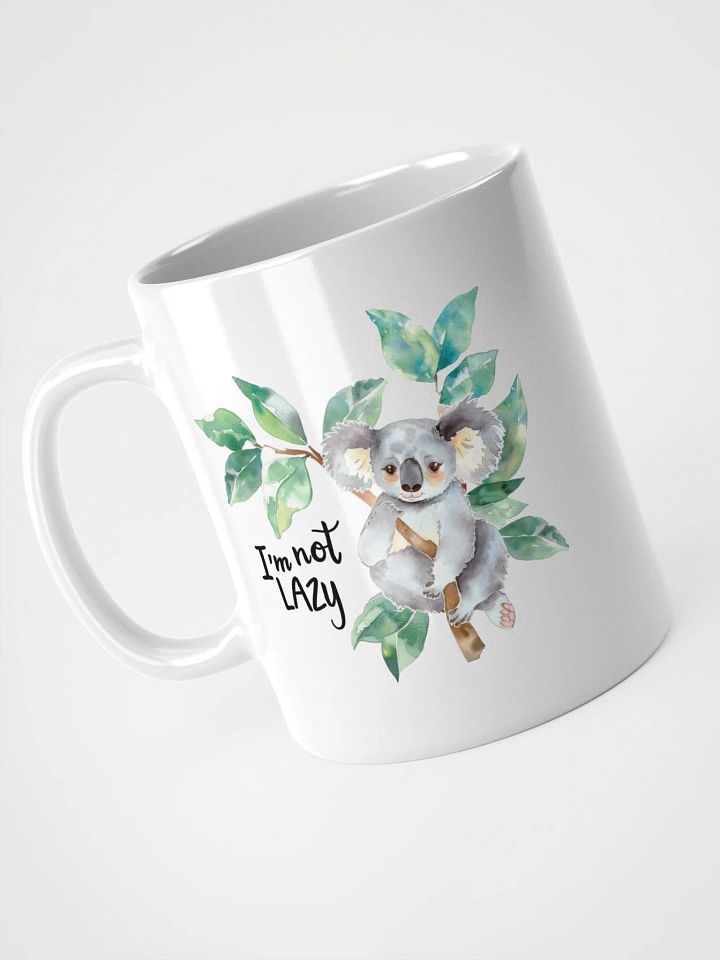 Not Lazy Koala White Glossy Mug product image (2)