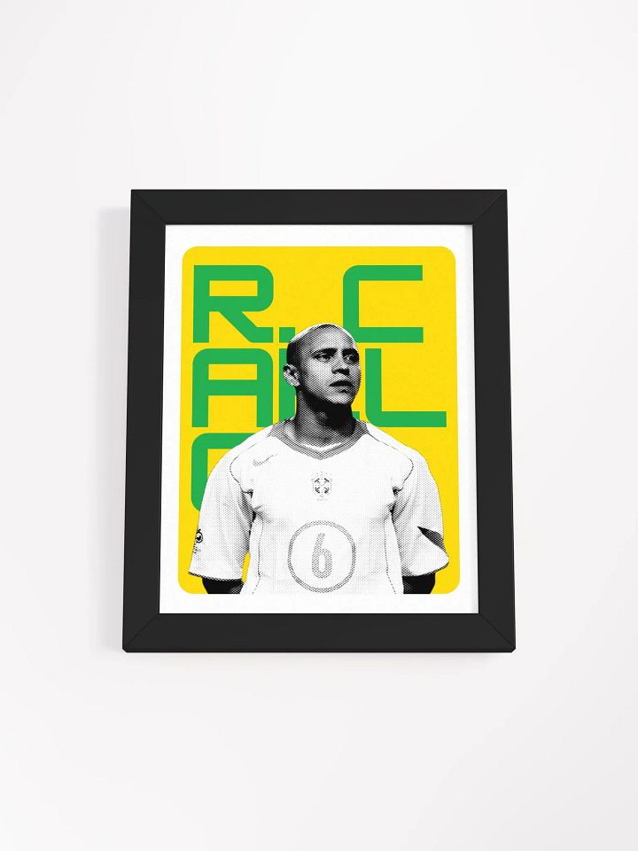 Roberto Carlos BW Brazil Name Art Framed Print product image (1)