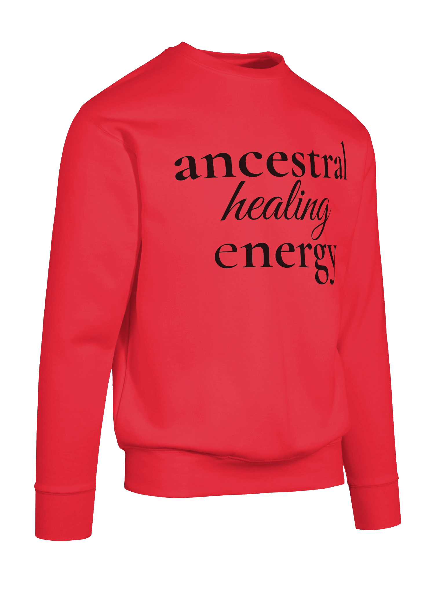 Ancestral Healing Energy — Spiritual Roots Unisex Sweater (Black Words) product image (10)