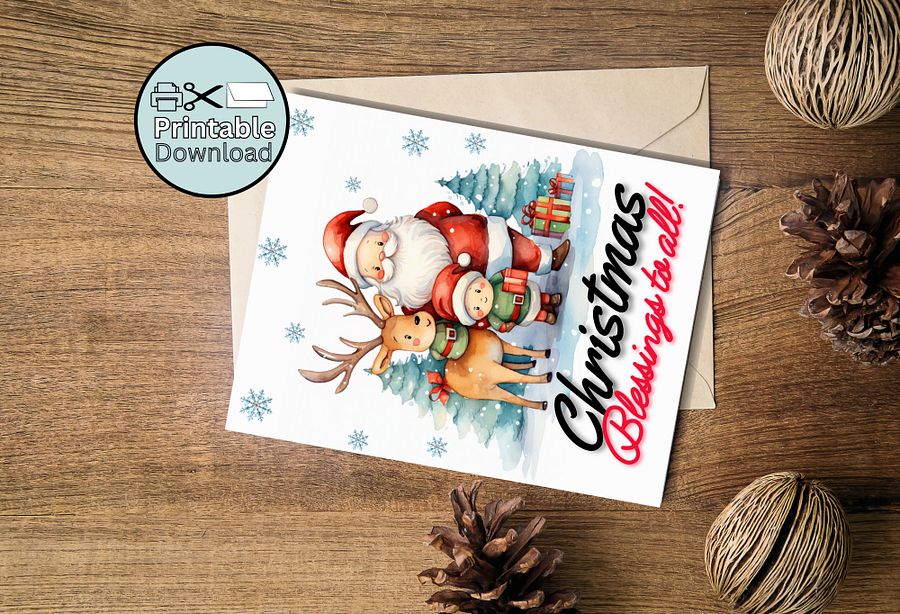 Christmas and New year greetings cards Bundle No 4 (5Cards) product image (2)