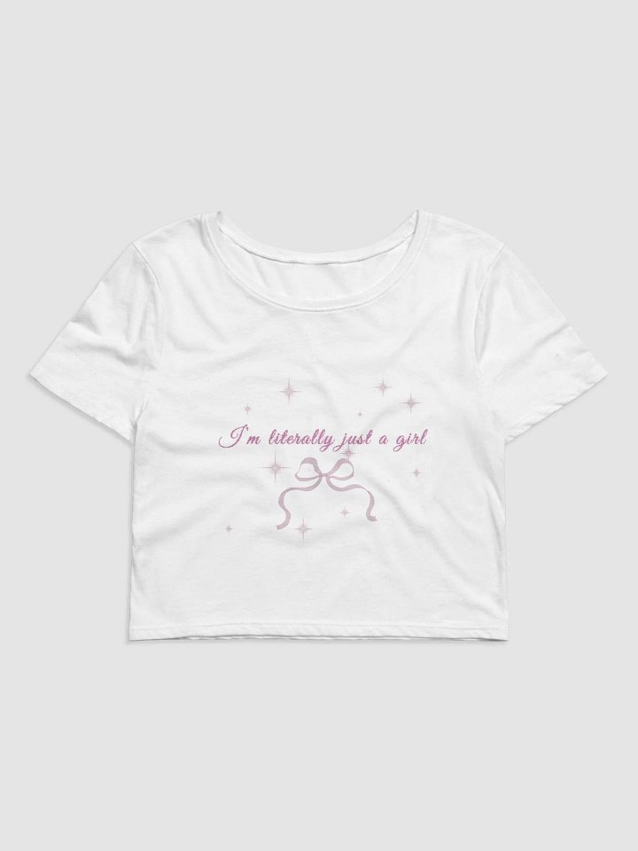 Sparkling I'm Just a Girl Baby Tee product image (2)