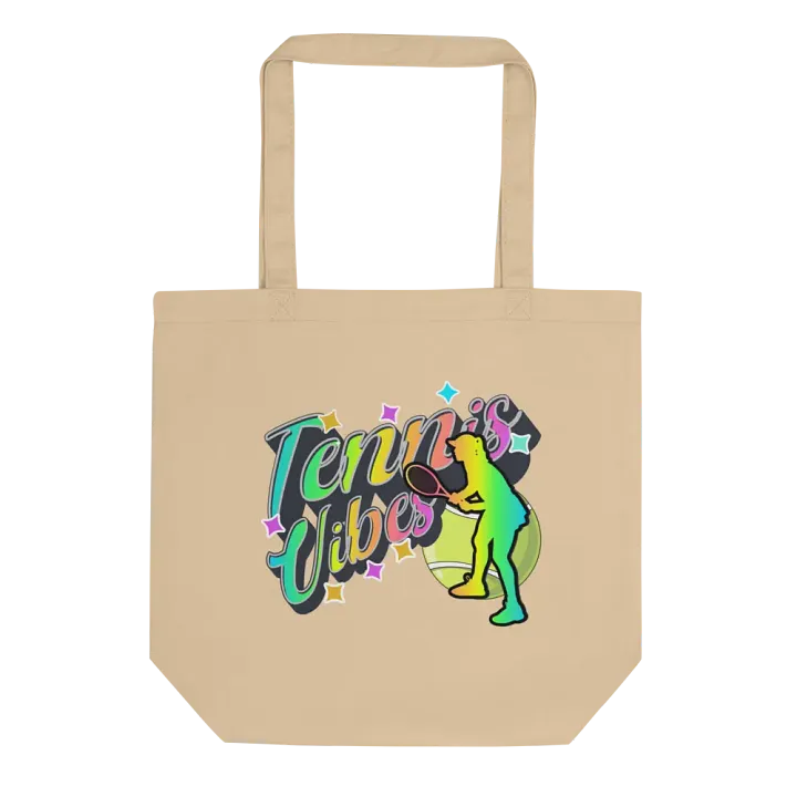 Tennis Vibes Female Neon Rainbow Tote Bag product image (1)