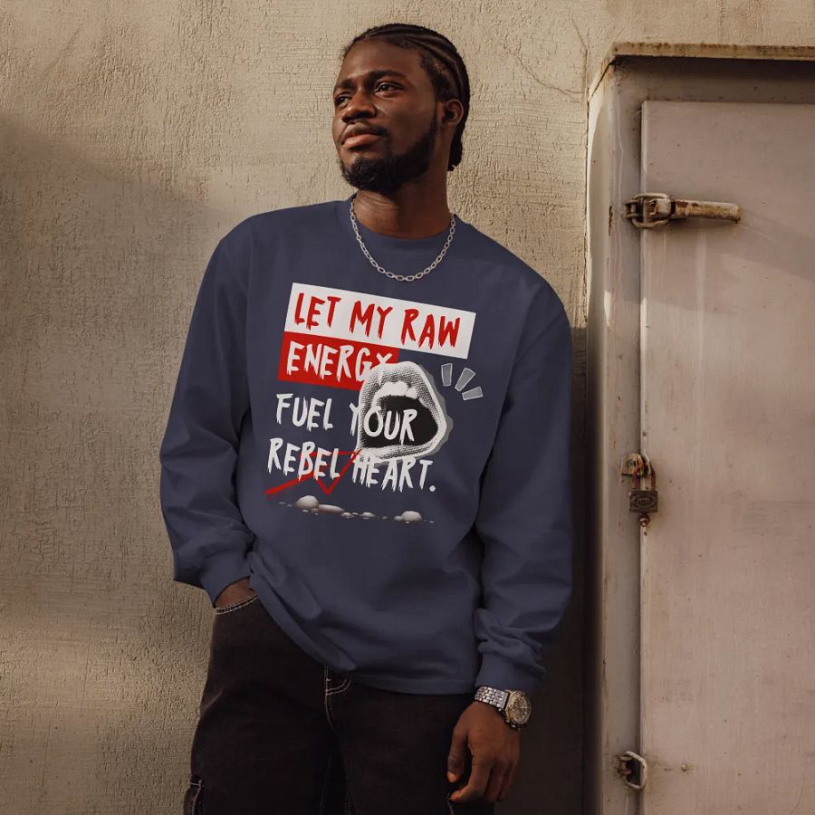 Let my raw energy long sleeve t-shirt product image (11)