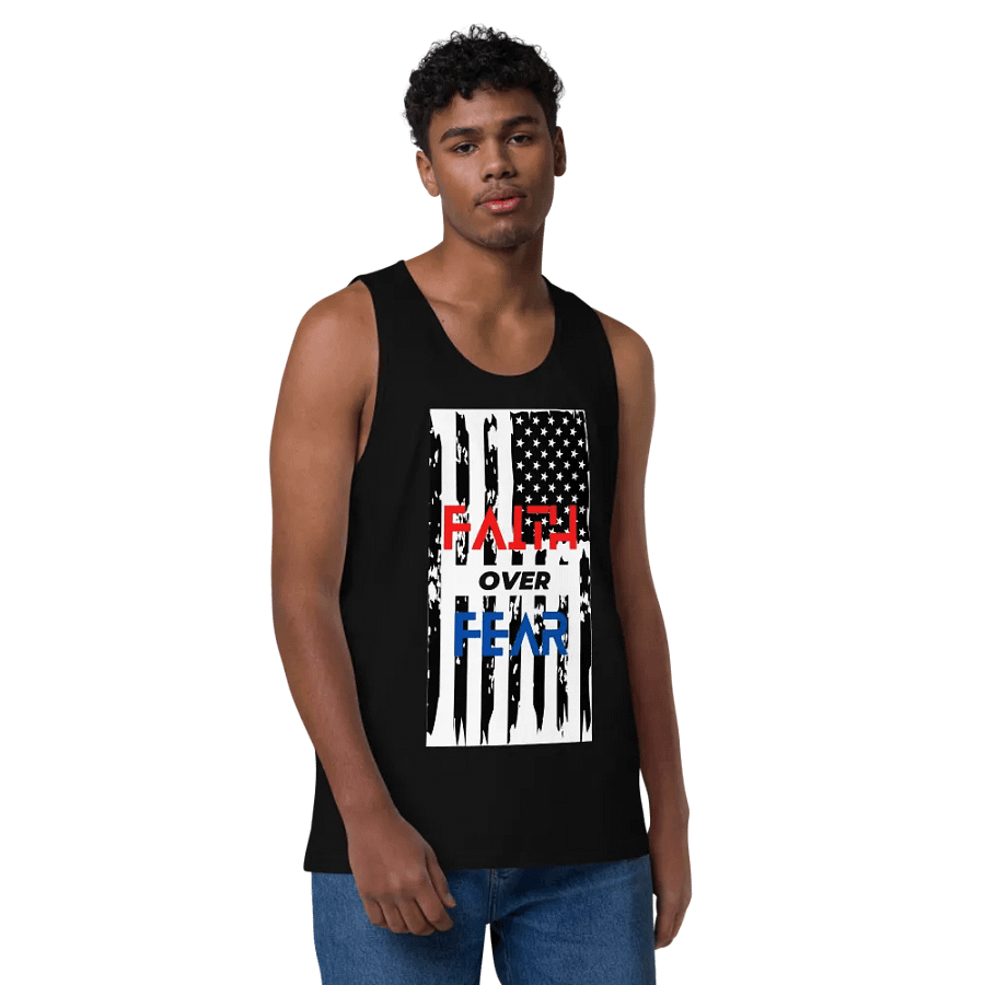 Faith Over Fear Patriotic Tank Top product image (6)