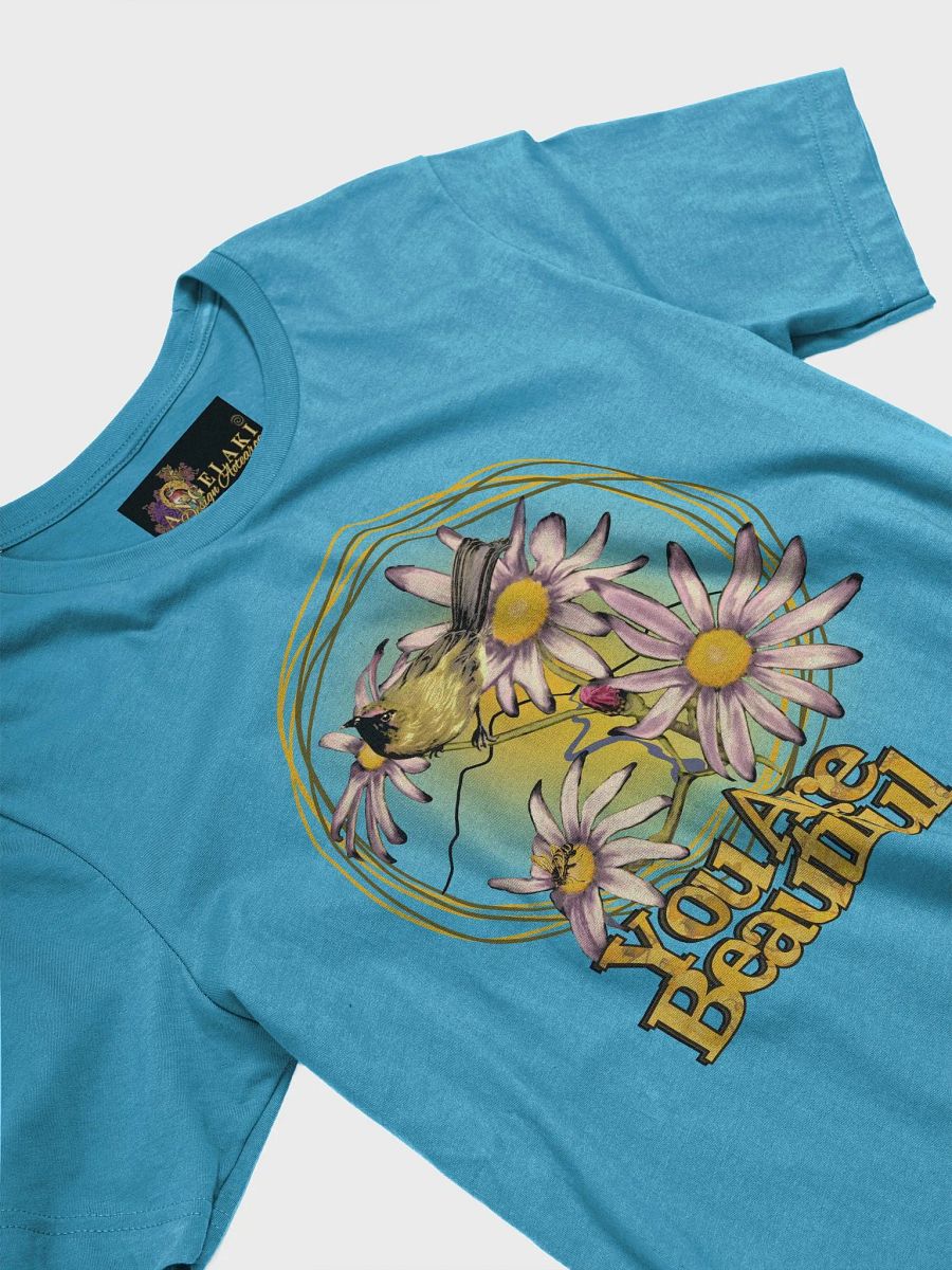 Unisex Kinship - You are Beautiful - Daisy and Bellbird 60s vibe Tee product image (8)