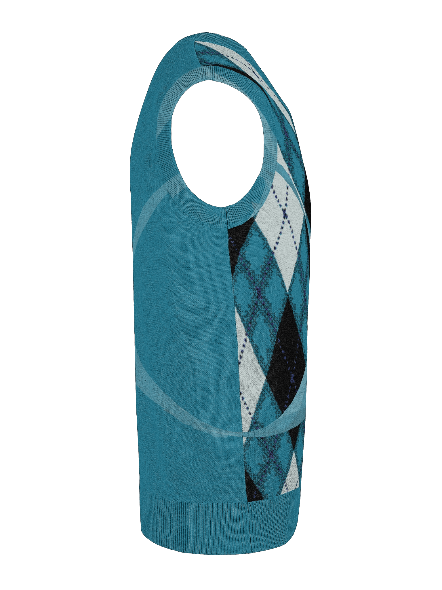 Teal Argyle Sweater Vest product image (5)