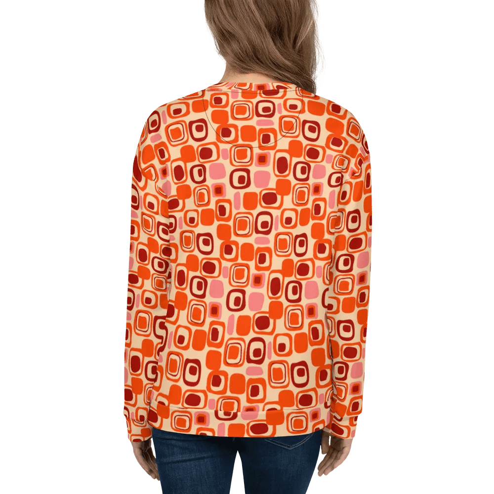 Mid-Century Pattern Orange Sweatshirt product image (4)