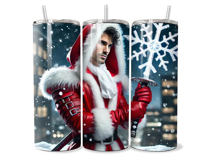 Snow Samurai Santa Tumbler - 20oz Stainless Steel product image (1)