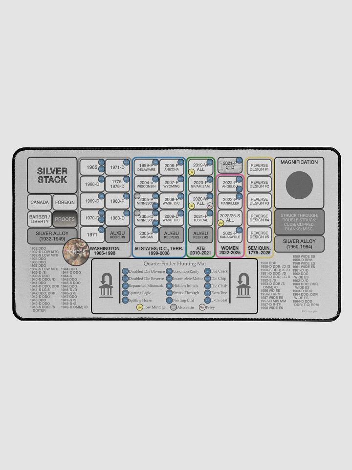 QuarterFinder Hunting Mat / 31.5” / Argent Theme product image (1)