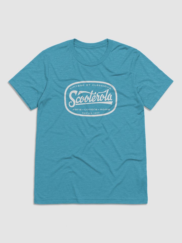 Vintage Scooterola Cartouche Tri-Blend Tee. White product image (11)