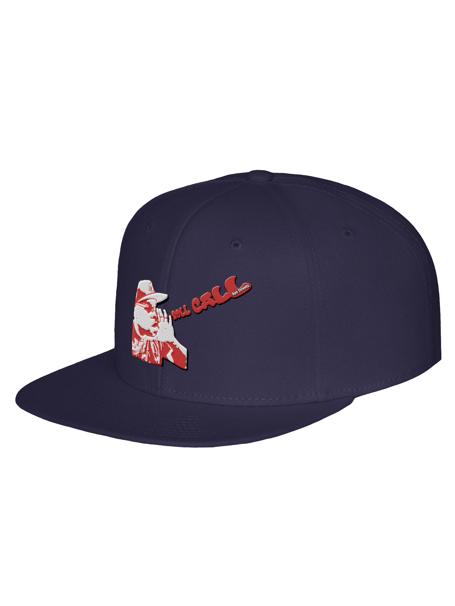 Navy Blue Roll Call Snap Back (red & white logo) product image (2)