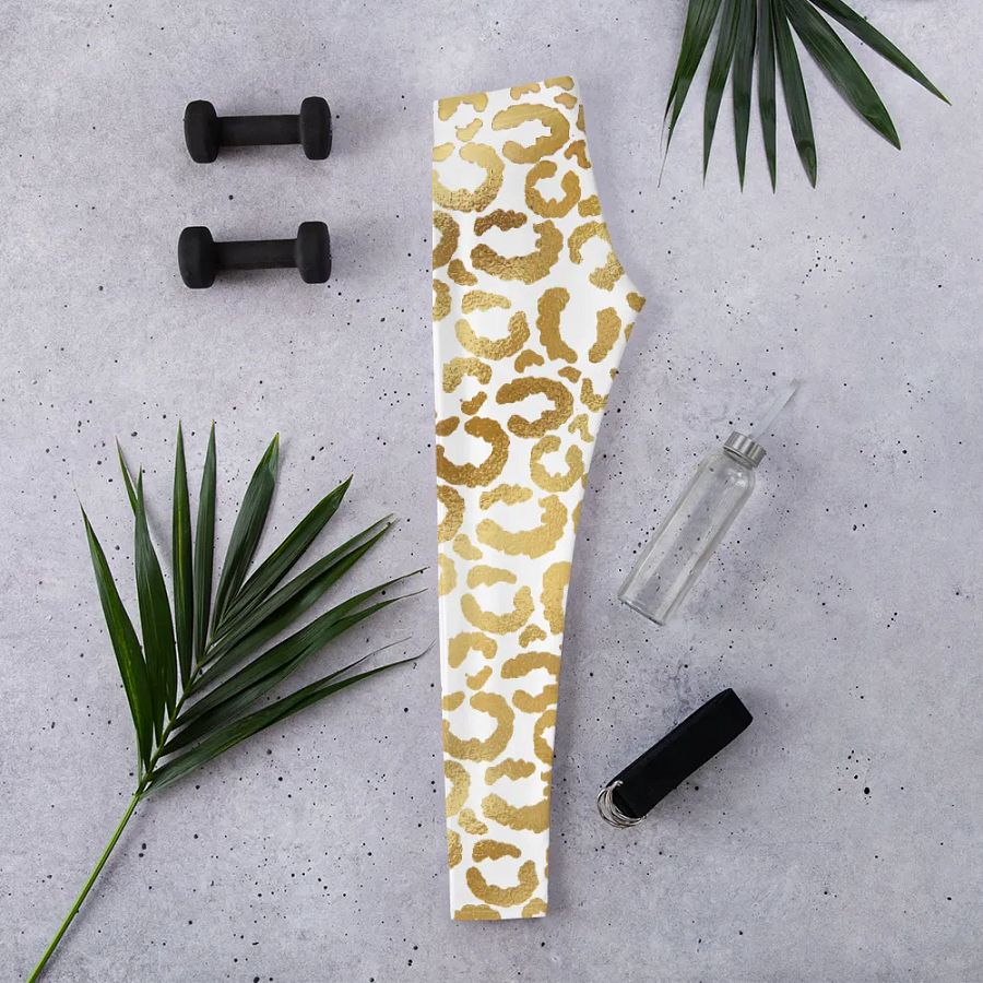 Gold Leopard Overlay Print Leggings – Luxurious, Bold & Fashion-Forward product image (2)