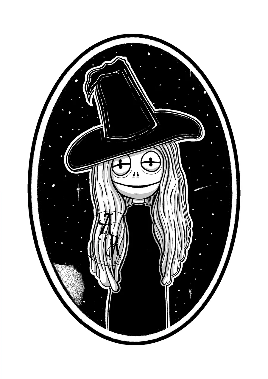 Frog Witch A4 Fine Art Print product image (3)