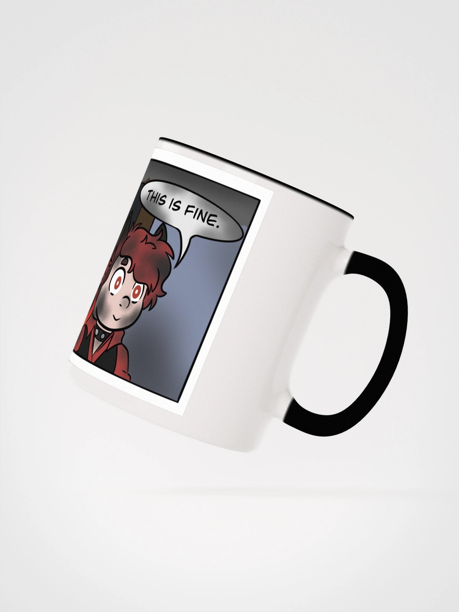 Ceramic Mug with Color Inside - This Is Fine Meme product image (8)