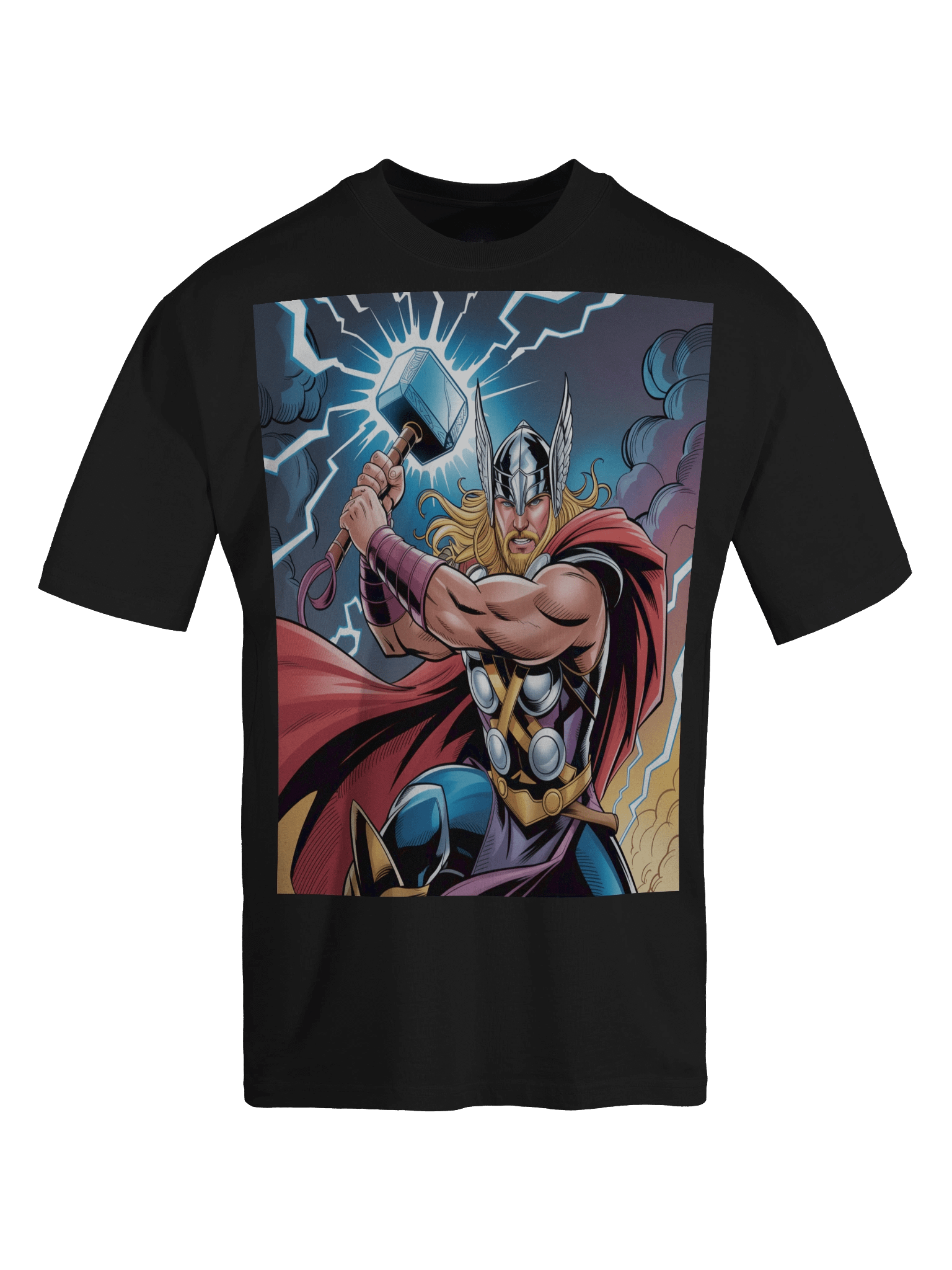Thor Hammer's Fury Oversized Faded T-Shirt product image (1)