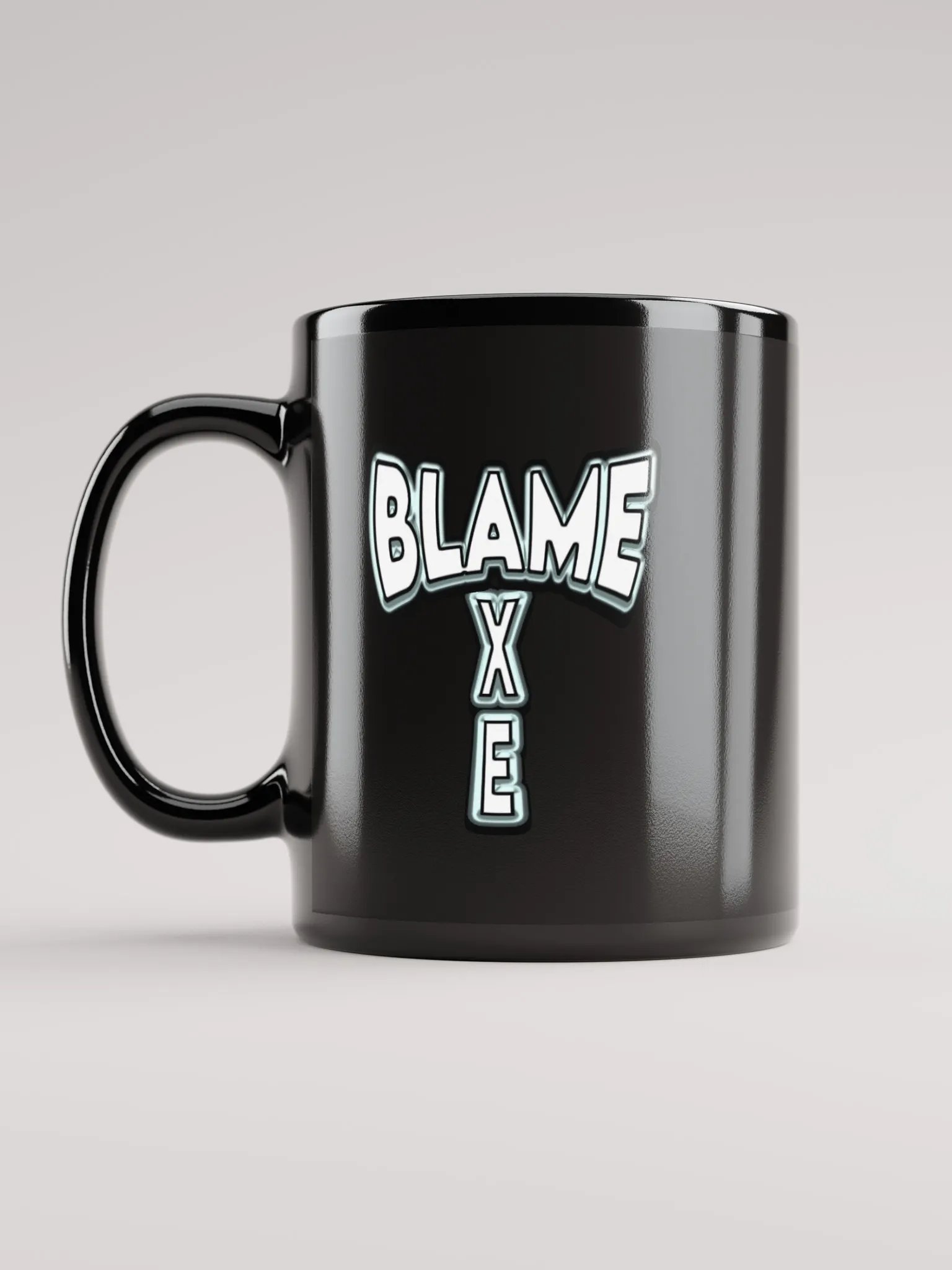 Blame Axe Mug Black w/white letters product image (6)