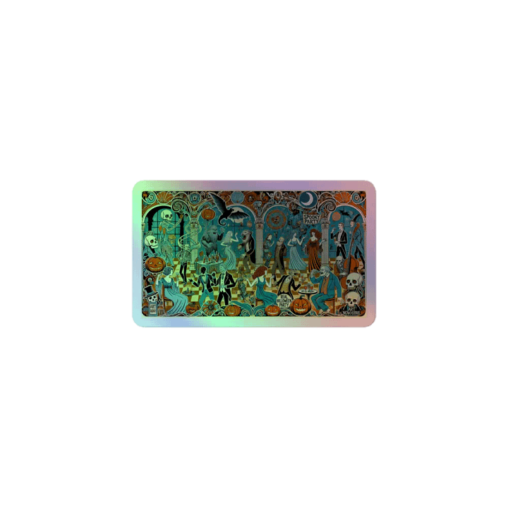 Art Nouveau Classic Monsters Halloween Party Vinyl Sticker 🦇🌿 product image (1)