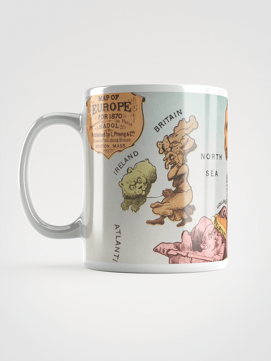 European Caricature Map White Glossy Mug product image (6)