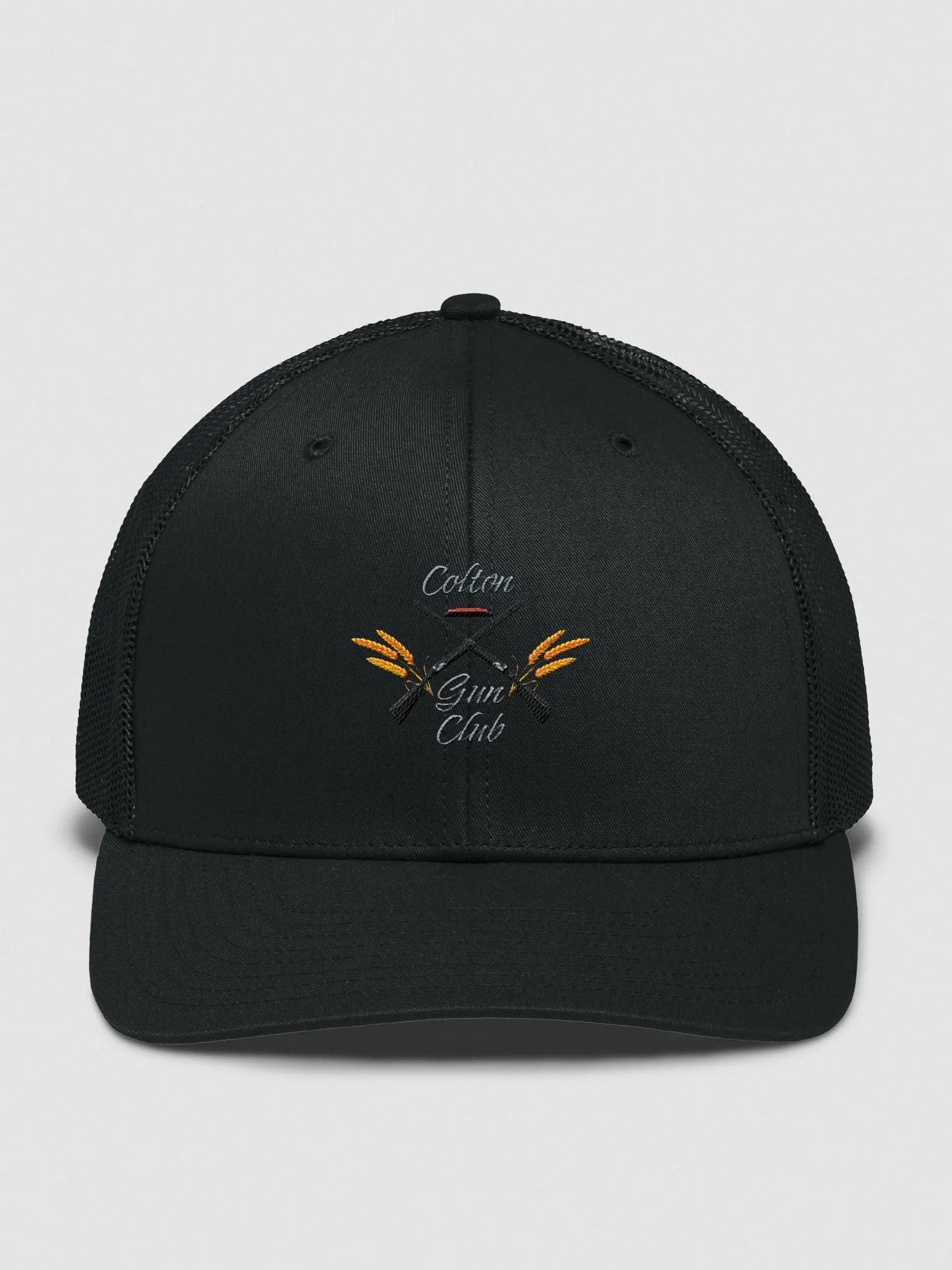 trucker hat silver lettering product image (1)