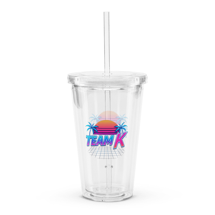 Team K 1980's Clear Plastic Tumbler product image (1)