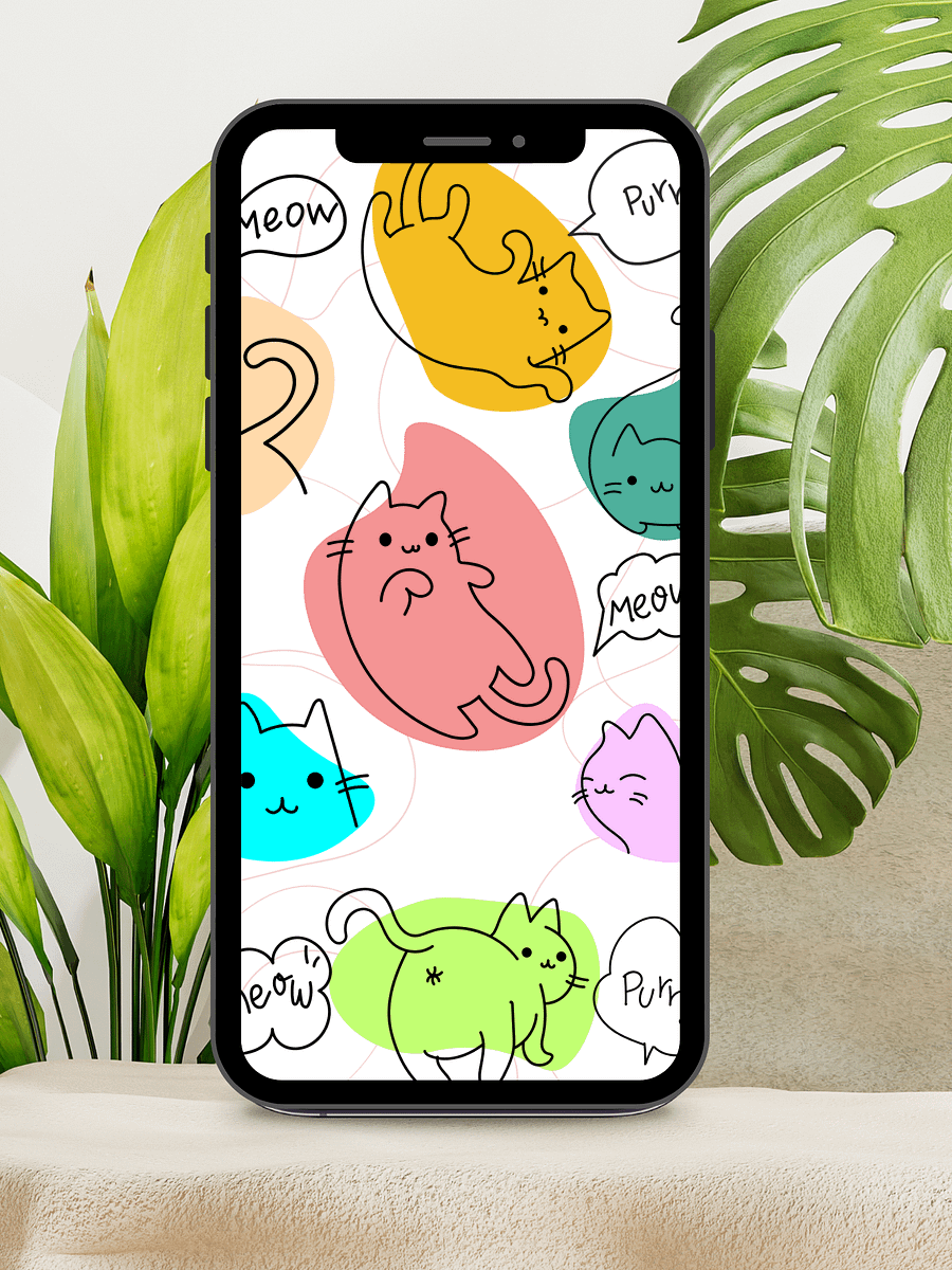 Aesthetic Cute Cat Phone Wallpaper (Set of 15) product image (5)