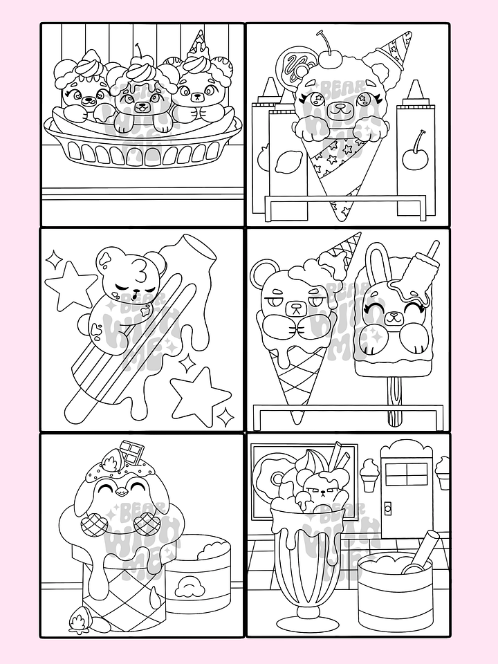 Ice Cream characters coloring pages product image (2)