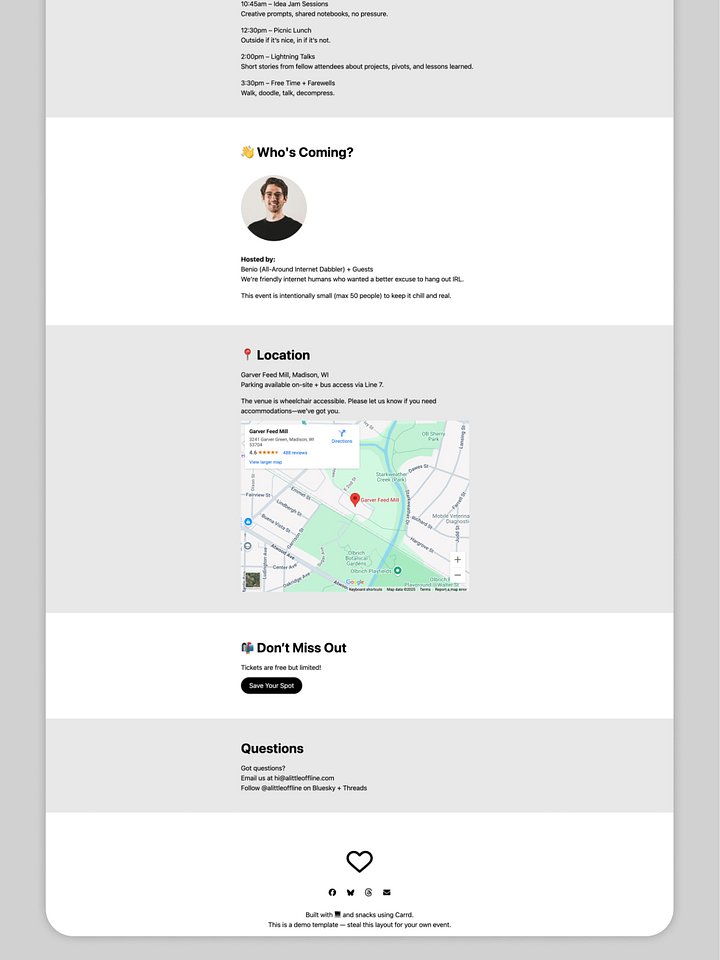 EZEvent - Event Carrd Template product image (2)