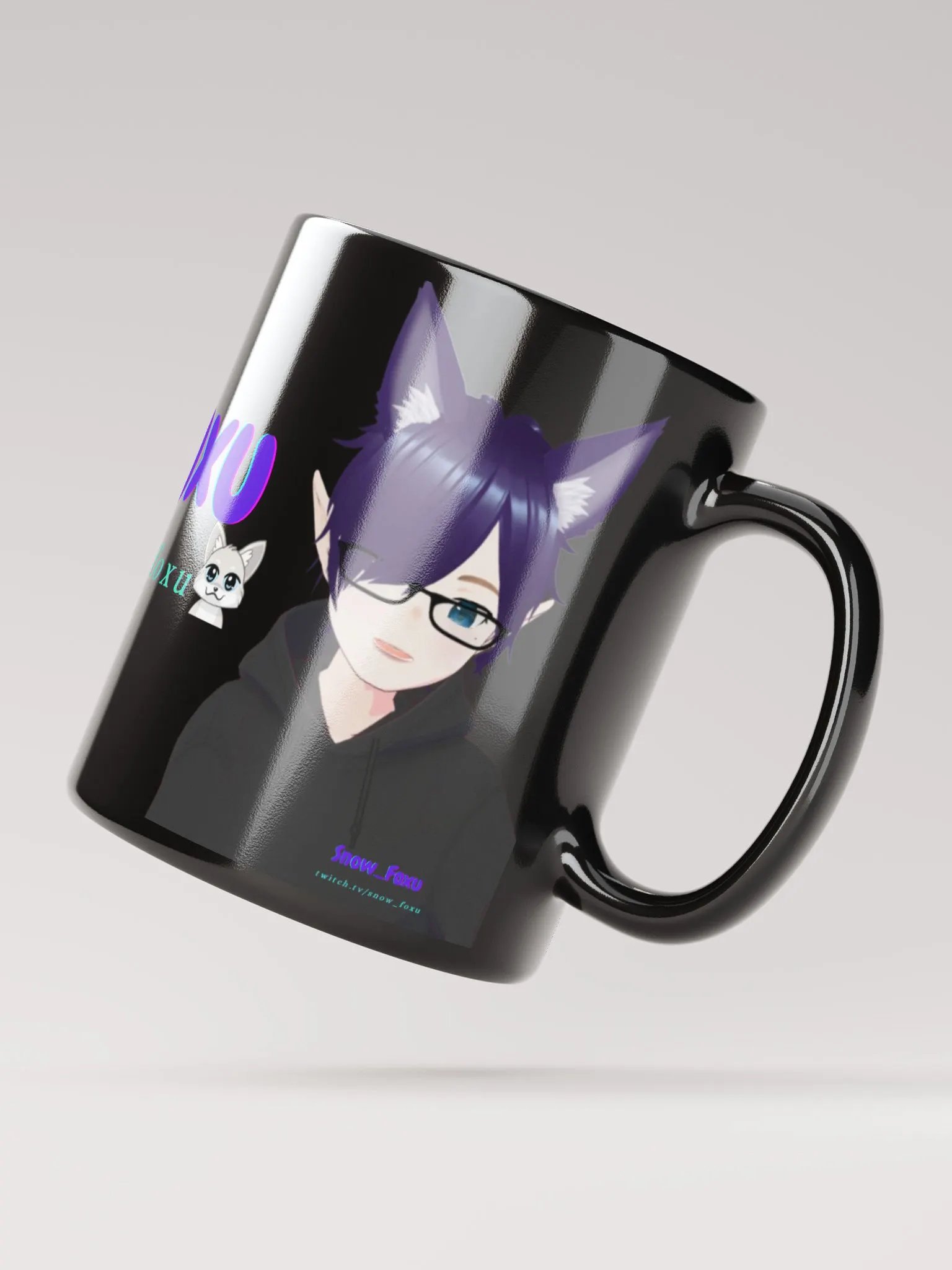 Snow_Foxu Avatar Glossy Black Mug product image (1)