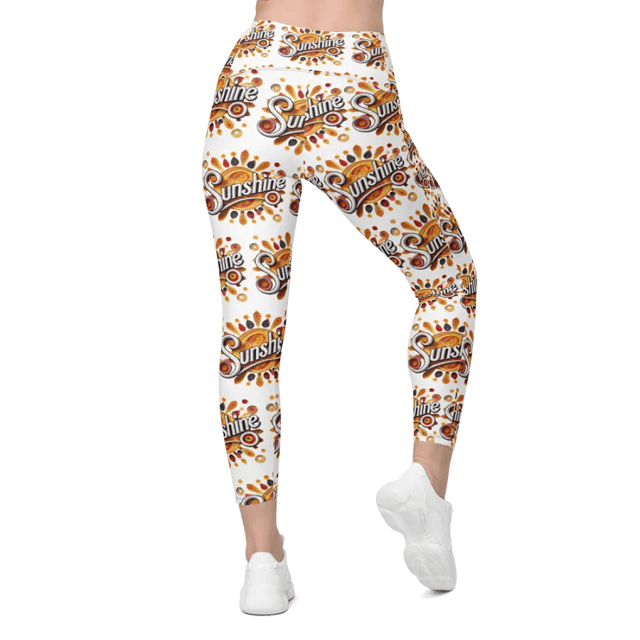 Retro Sunshine Crossover Leggings with UPF 50+ Sun Protection product image (2)