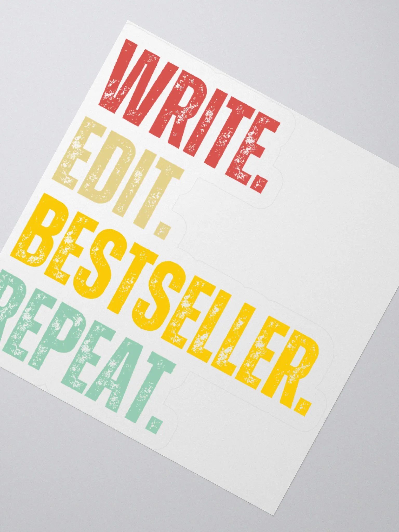 Write. Edit. Bestseller. Repeat. Sticker product image (2)
