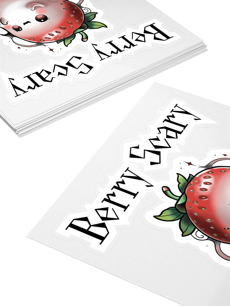 Berry Scary Kiss Cut Stickers - With Words product image (12)