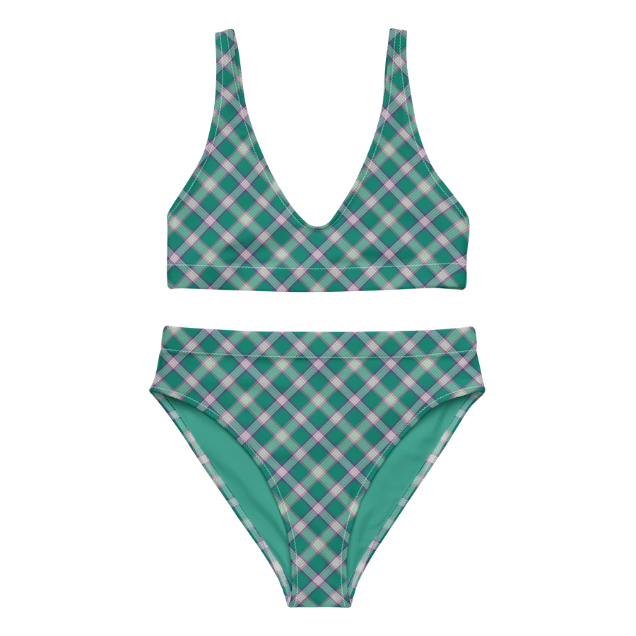 Emerald Green and Purple Plaid Bikini product image (2)