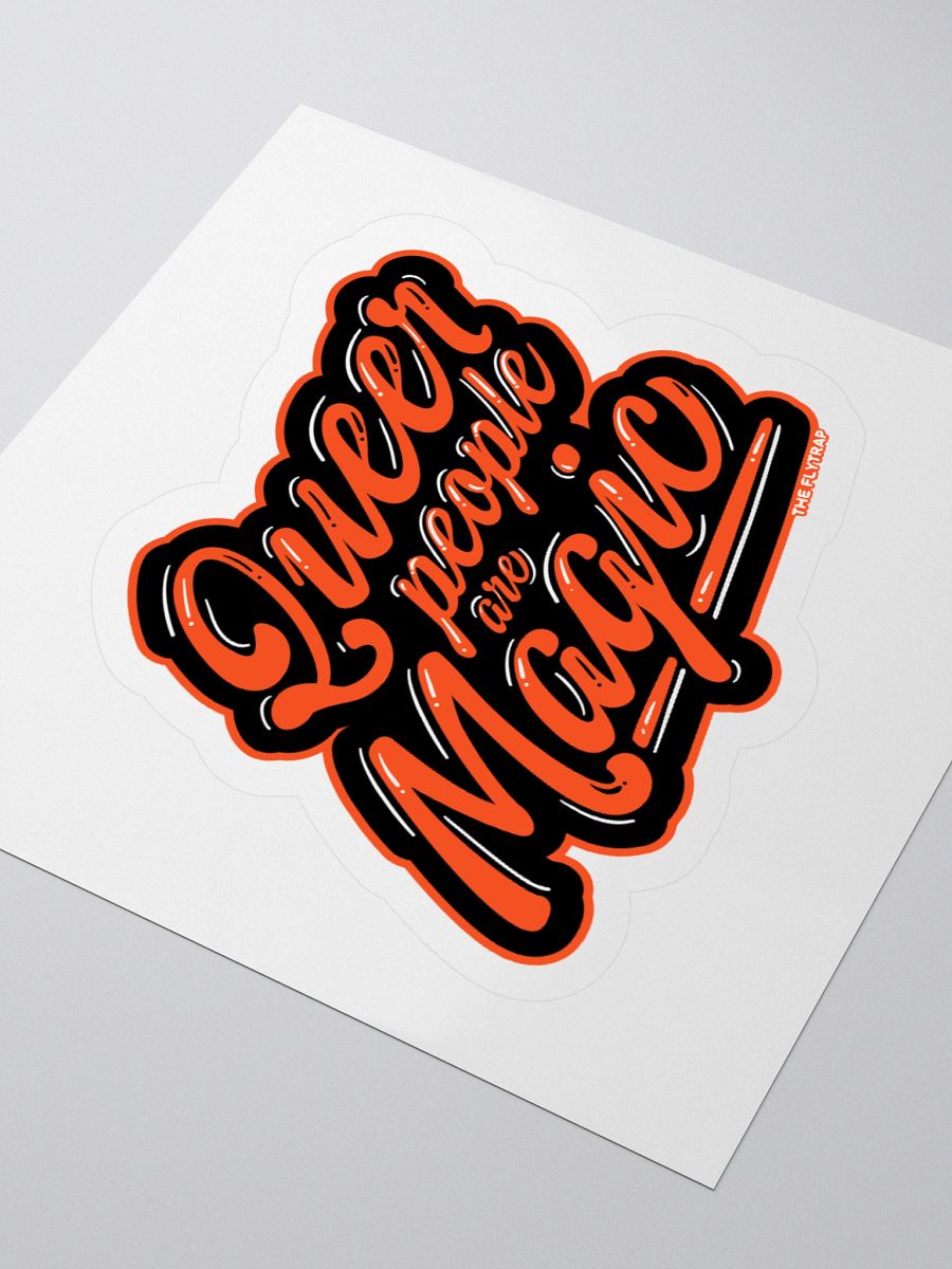 Queer People Are Magic orange sticker product image (7)