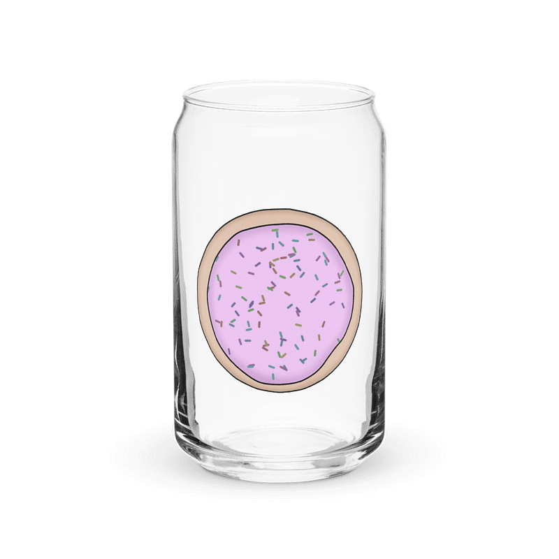 Frosted sugar cookie drinking glass