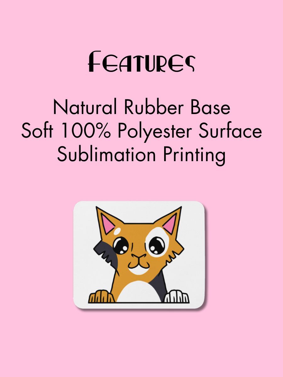 Calico Peeking Cat Mouse Pad product image (2)