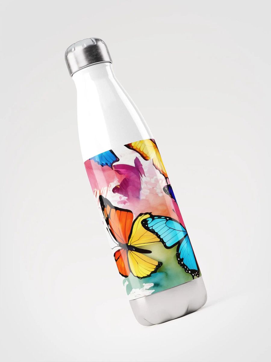 Stainless Steel water bottle with butterflys product image (3)