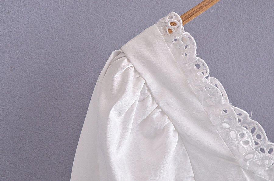 Short Short Sleeve Square Neck Drawstring Blouse product image (10)