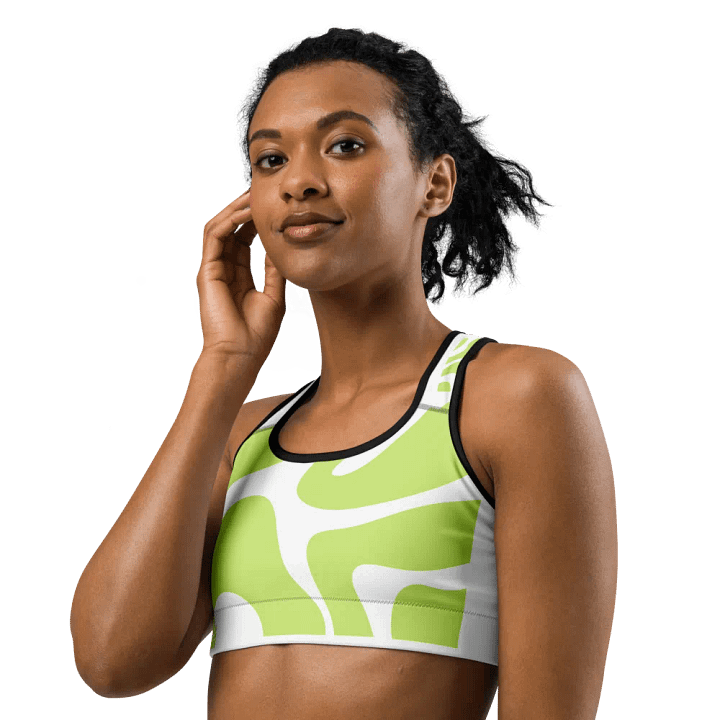 Woman Active Wear Sports Bra Green Abstract product image (2)