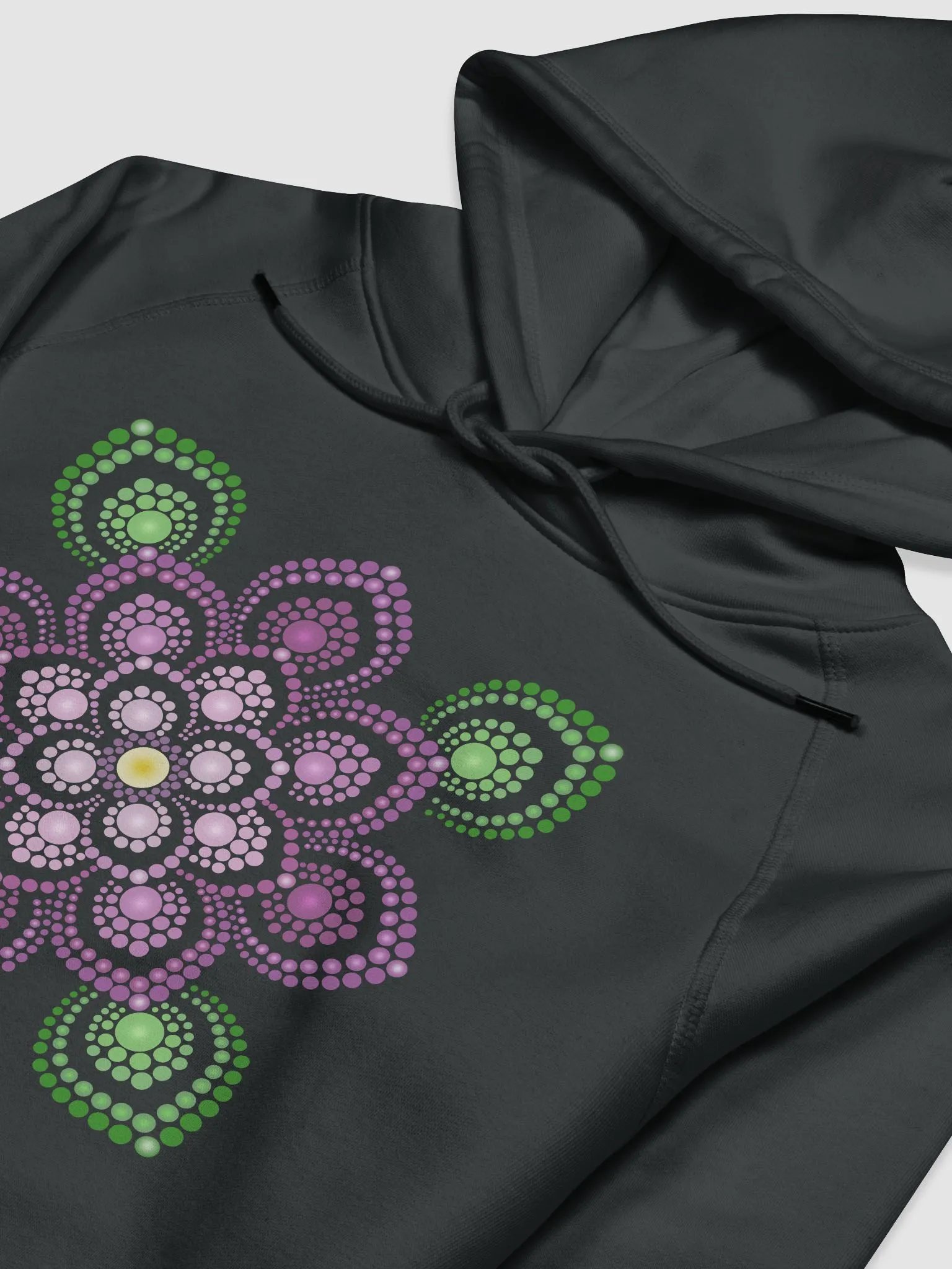 Purple and Green Mandala Unisex Eco Hoodie product image (3)