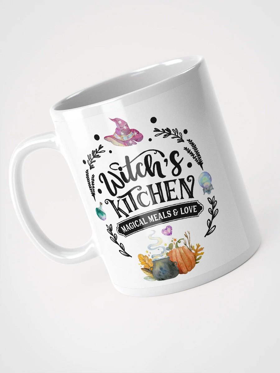 Witch's Kitchen, Magical Meals and Love WHITE GLOSSY MUG - Witchy, Kitchen Witch, Magic Kitchen Gift product image (3)