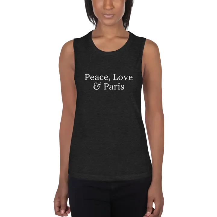 Peace, Love and Paris Women's Flowy Muscle Tank product image (1)