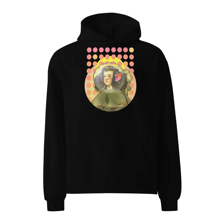Queen of Space by Frank Fonik (AM/FM Radio Headphone) , Techno EDM Unisex Premium Oversized Hoodie product image (2)