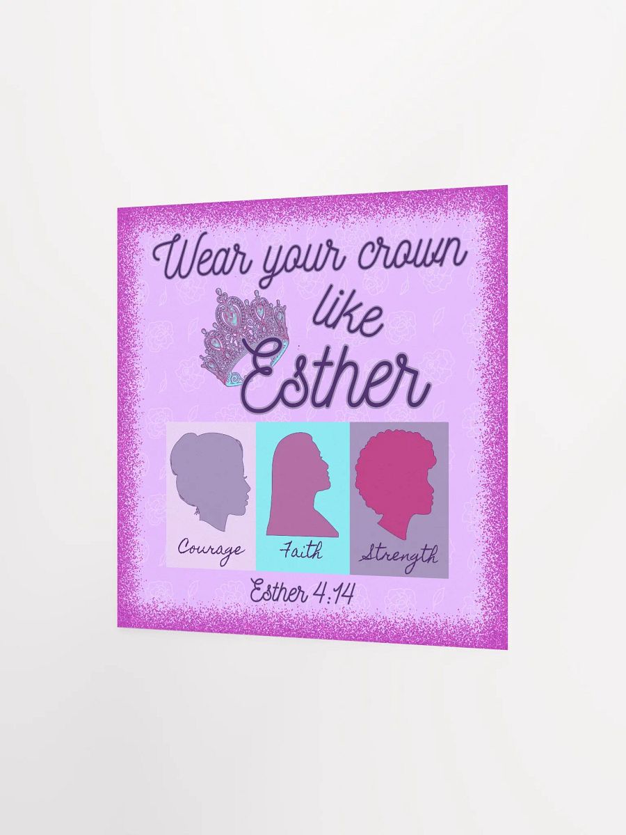 Wear Your Crown Like Esther Inspirational Purim Poster product image (4)