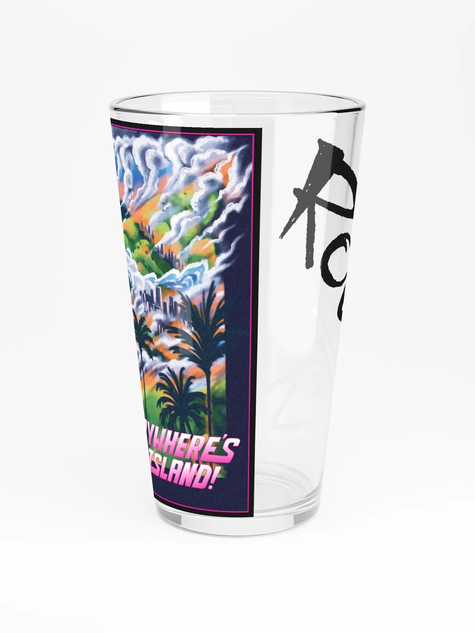 Everywhere's An Island Pint Glass product image (3)